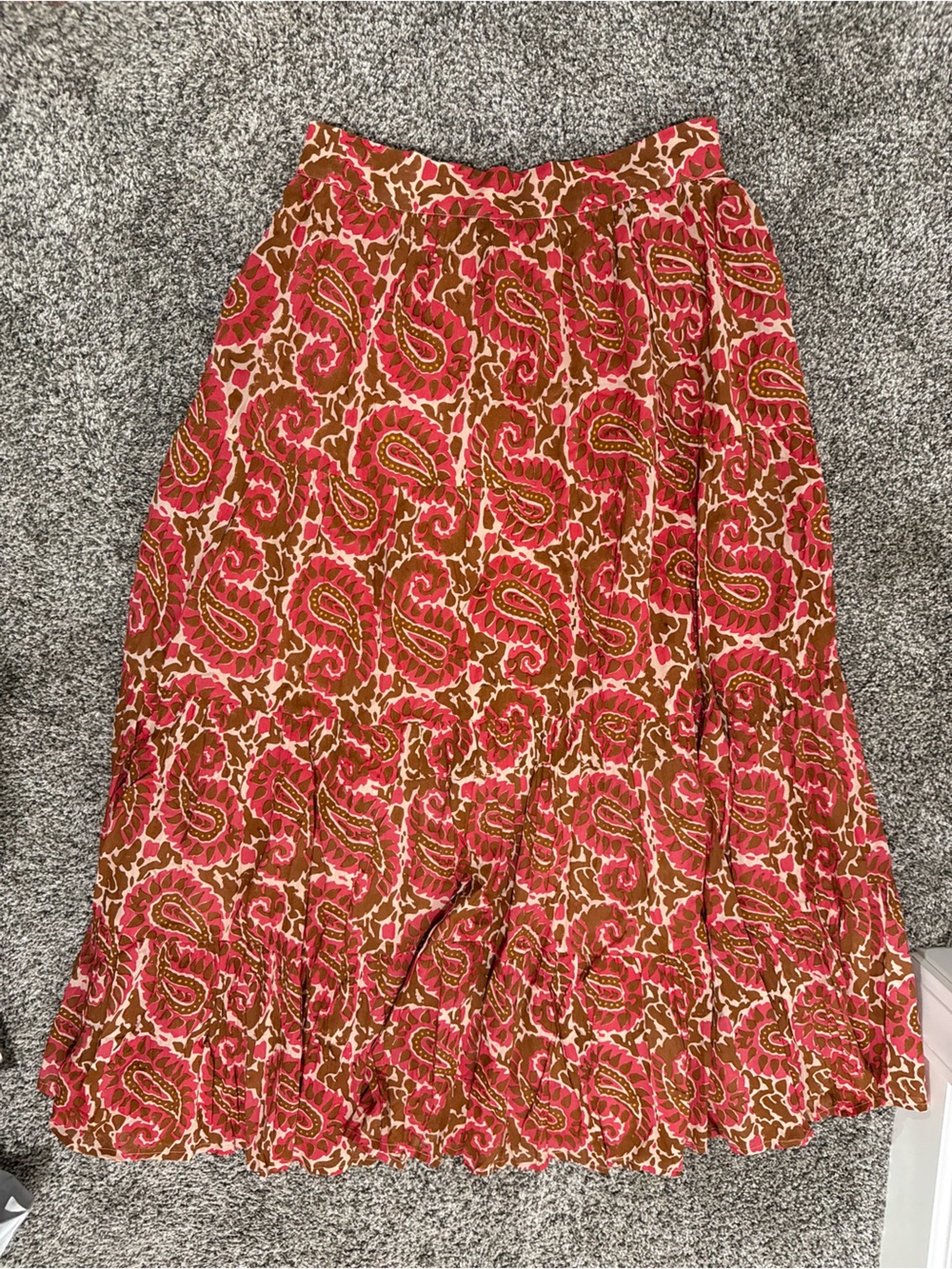 Cleobella organic cotton paisley printed skirt, size large